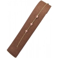 Bracelet gold Κ14 pink eyes