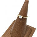 Ring gold K14 with zircon