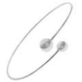 Βραχιόλι Ασημένιο Χειροπέδα "Μπίλιες 8mm"
