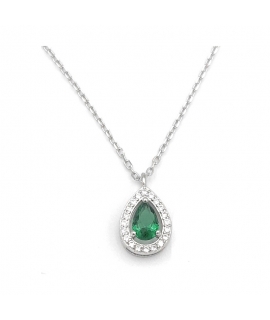 Necklace Silver "Synthetic Topaz" 2