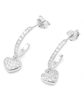 Earrings Silver "Heart" 2