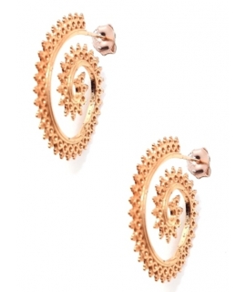 Σκουλαρίκια Ασημένια "καράβολας" Rosegold