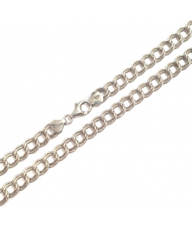 Αλυσίδα Λαιμού Ασημένια 925° Unisex Διπλό gourmet 55cm