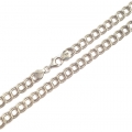 Αλυσίδα Λαιμού Ασημένια 925° Unisex Διπλό gourmet 55cm