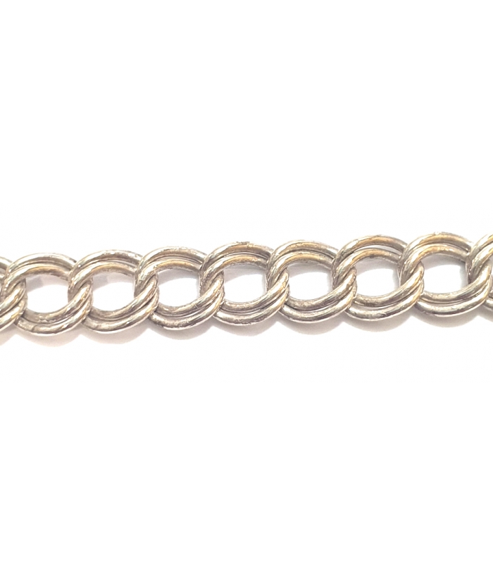 Αλυσίδα Λαιμού Ασημένια 925° Unisex Διπλό gourmet 55cm