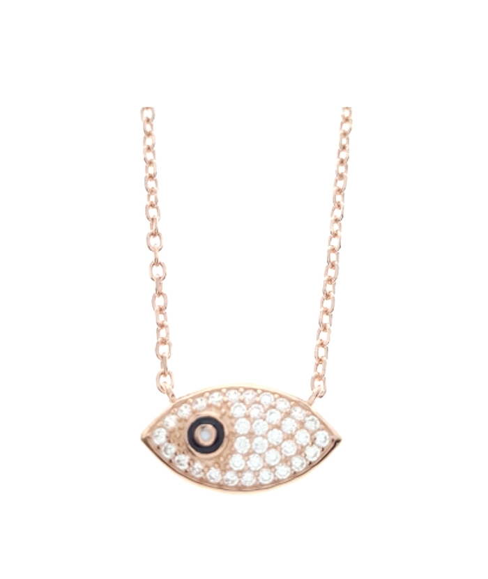 Necklace Silver 'Eye' Rosegold