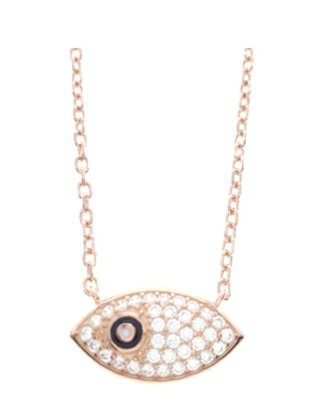 Necklace Silver 'Eye' Rosegold
