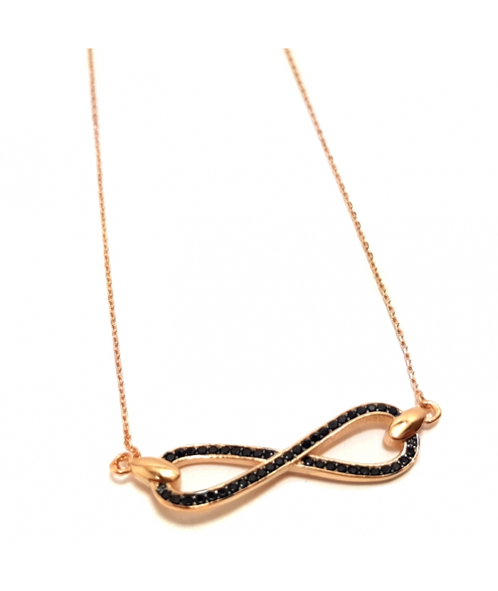 Necklace Silver "Infinity" rosegold