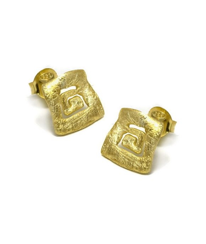 Earrings Silver Goldplated ''Μαίανδρος''