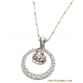 Necklace Silver Circle with Heart