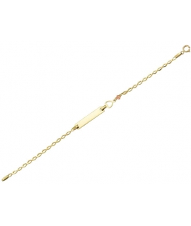 Child name Bracelet Gold Κ9 with heart