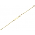 Child name Bracelet Gold Κ9 with heart