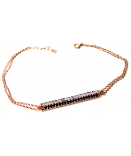 ΒΡΑΧΙΟΛΙ ΑΣΗΜΕΝΙΟ ΜΠΑΡΑ Rosegold-plated