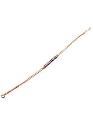 ΒΡΑΧΙΟΛΙ ΑΣΗΜΕΝΙΟ ΜΠΑΡΑ Rosegold-plated 2