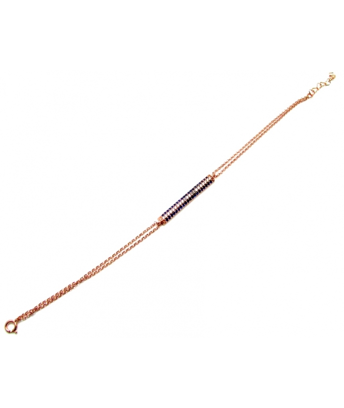 ΒΡΑΧΙΟΛΙ ΑΣΗΜΕΝΙΟ ΜΠΑΡΑ Rosegold-plated