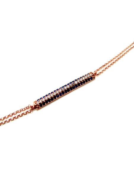 ΒΡΑΧΙΟΛΙ ΑΣΗΜΕΝΙΟ ΜΠΑΡΑ Rosegold-plated
