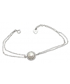 Bracelet Silver "Pearl with zircons"