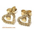 Earrings gold K14 "Hearts"