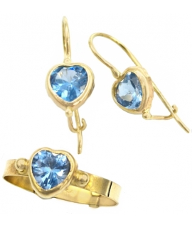 ΣΚΟΥΛΑΡΙΚΙΑ ΧΡΥΣΑ ΠΑΙΔΙΚΑ 'ΚΑΡΔΙΕΣ Aquamarine''