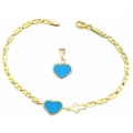 Bracelet Gold K9 with Heart