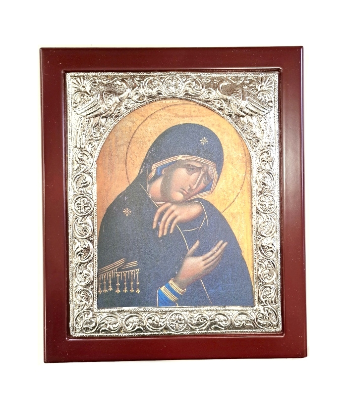 Silver icon Μary 23x28cm