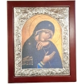 Εικόνα Ασημένια 925° Παναγία Θλιμμένη 23x28cm
