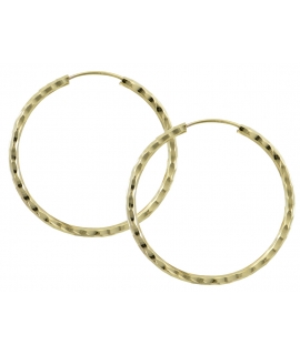 Earrings hoop gold K14 diameter 30mm