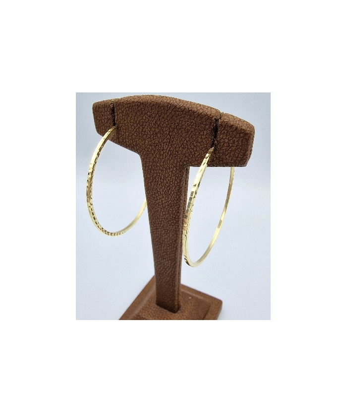 Earrings hoop gold K14 diameter 30mm
