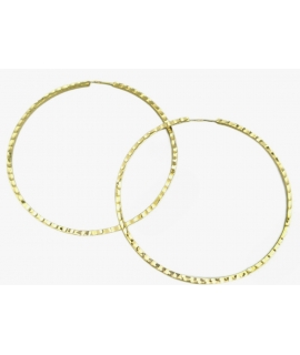 Earrings hoop gold K14 diameter 30mm