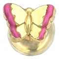Earrings gold K14 mini Wings