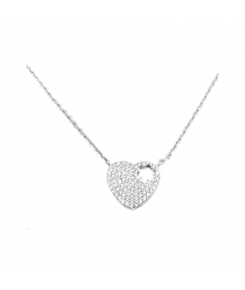 Necklace Silver Heart shiny