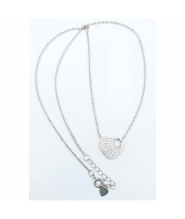 Necklace Silver Heart shiny 2