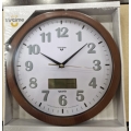 WALL CLOCK VIRTIME 1823/10 Plastic 30cm με Θερμοκρασία