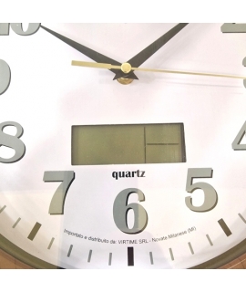 WALL CLOCK VIRTIME 1823/10 Plastic 30cm με Θερμοκρασία 2