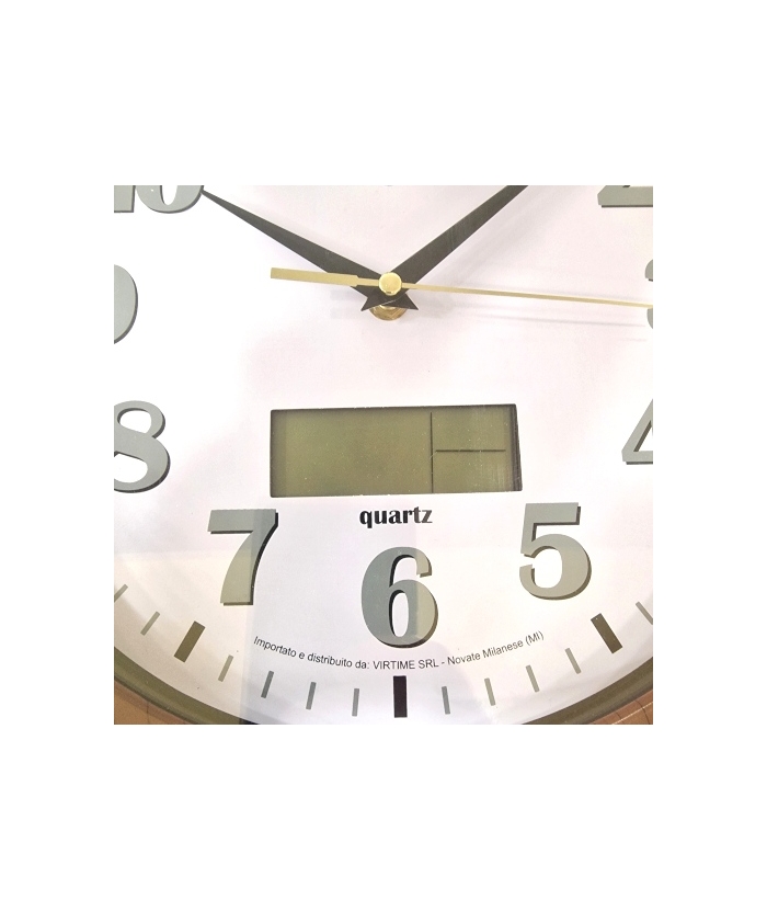 WALL CLOCK VIRTIME 1823/10 Plastic 30cm με Θερμοκρασία
