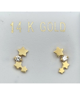 Earrings Gold "Ear climber" 2