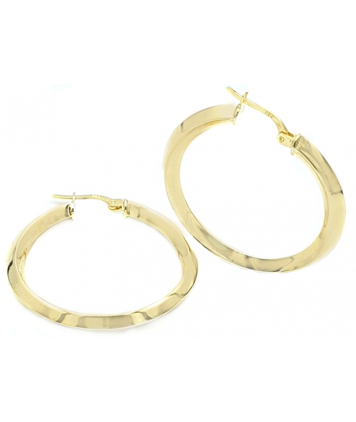Earrings hoop Silver 35mm