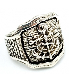 Ring Silver men's 925 anchor 2