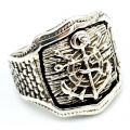 Ring Silver men's 925 anchor