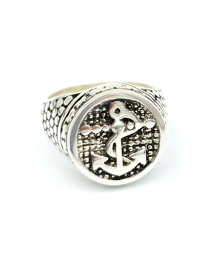 Ring Silver men's 925 anchor