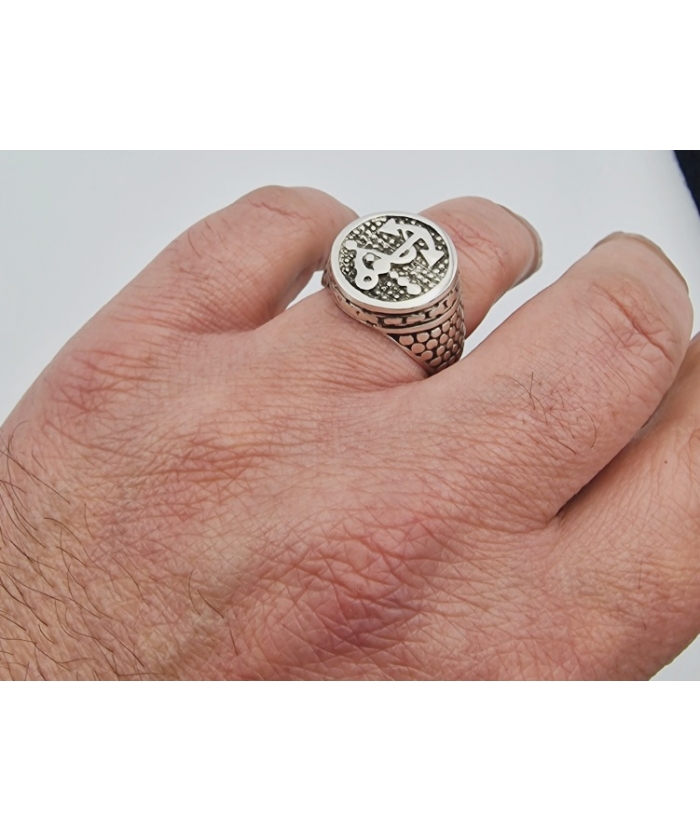 Ring Silver men's 925 anchor