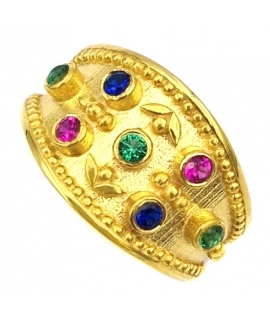 Ring Byzantine Silver 925 Goldplated