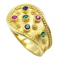 Ring Byzantine Silver 925 Goldplated