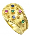 Ring Byzantine Silver 925 Goldplated
