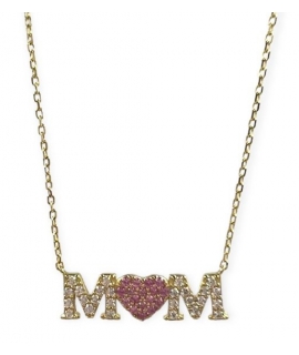 Necklace Silver 925° goldplated Mama