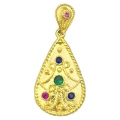 Pendant Byzantine Silver 925 Goldplated