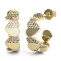 Σκουλαρίκια GUESS Ατσάλινα JUBE03040JWYGT-U Lovely Επίχρυσα 23mm