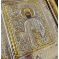 Ασημένια Εικόνα 925 Αγιος Εφραίμ με Τζάμι 35x42cm