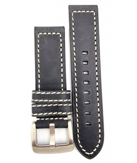 Leather Strap Tzevelion ART510 Black 24mm 2