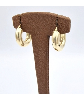 Earrings hoop gold K14 fat 20mm 2